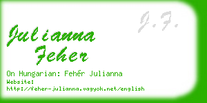 julianna feher business card