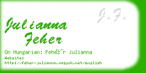 julianna feher business card